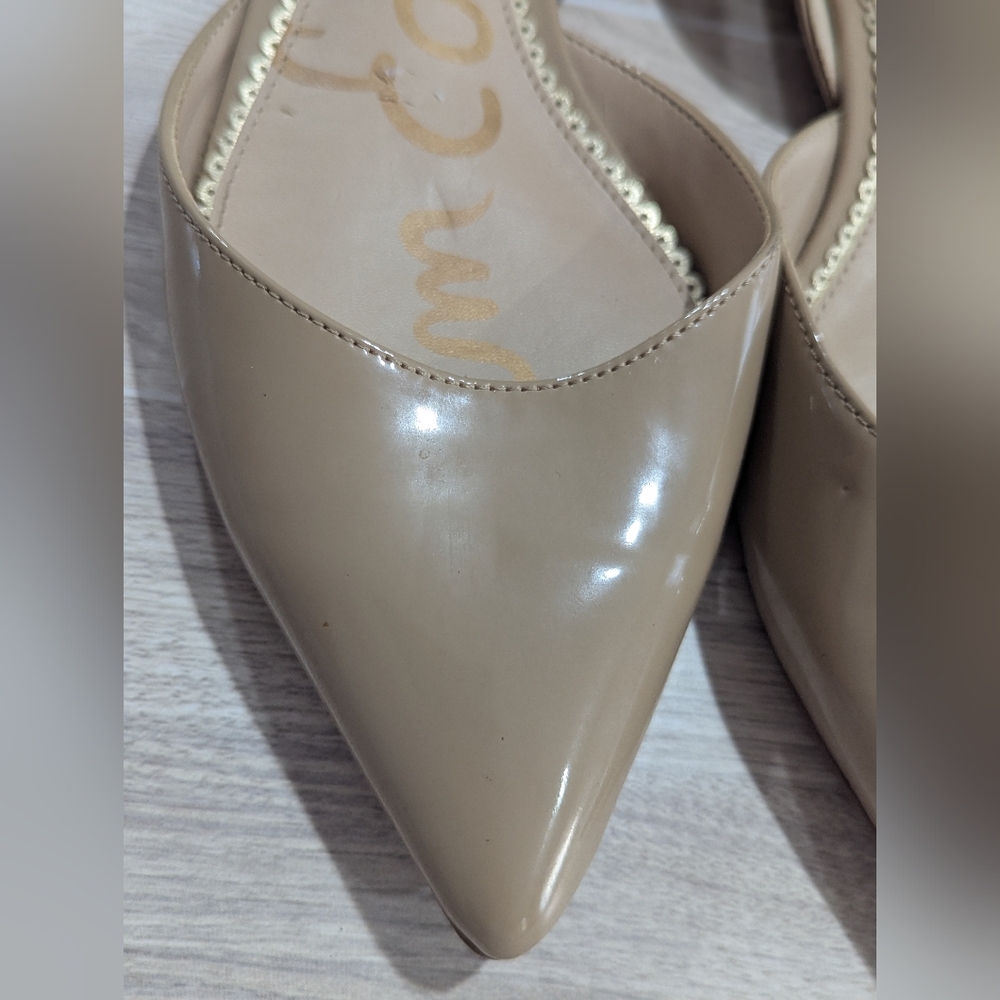 Sam Edelman Oatmeal Tan Beige Rodney d’Orsay flats Size 8.5 EU 38.5 *Flaws - Picture 2 of 11